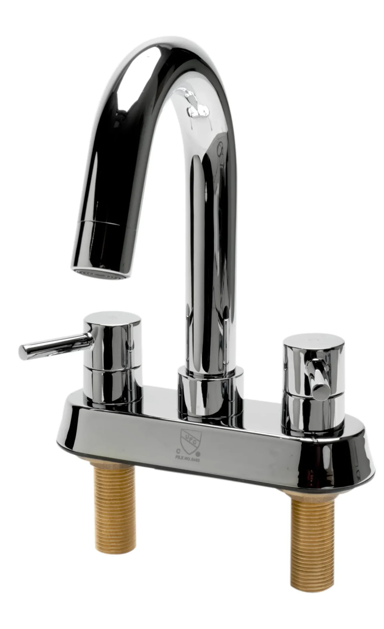 ALFI brand AB1400-PC Polished Chrome Two-Handle 4'' Centerset Bathroom Faucet