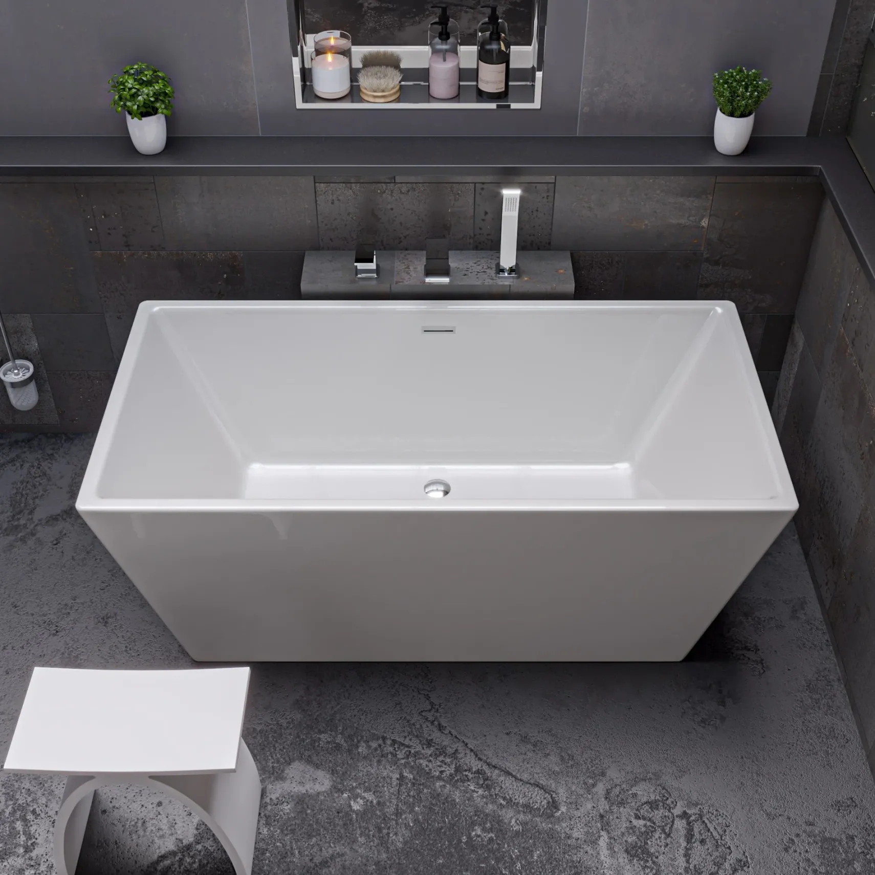ALFI brand, AB2464-PC Polished Chrome Tub Filler & Shower Head