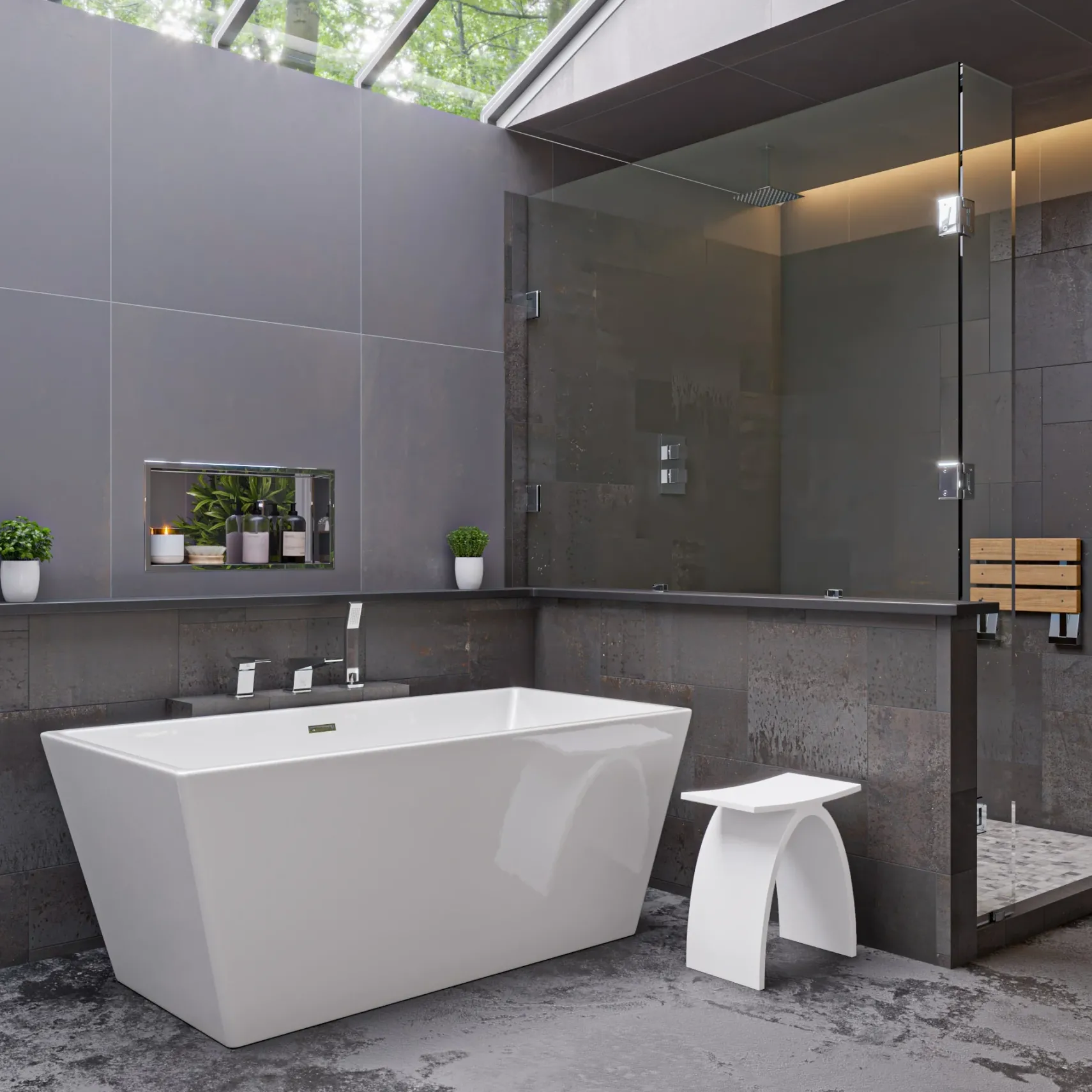 ALFI brand, AB2464-PC Polished Chrome Tub Filler & Shower Head