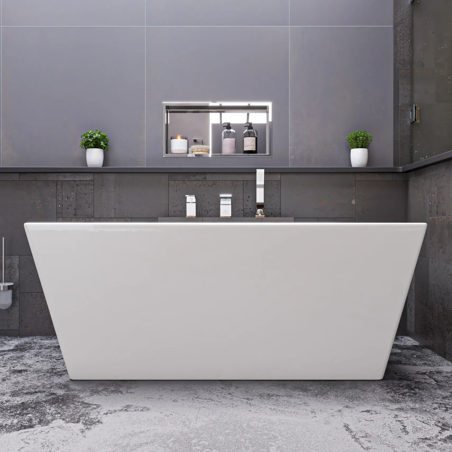ALFI brand, AB2464-PC Polished Chrome Tub Filler & Shower Head