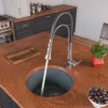 ALFI brand AB1717UM-T Titanium 17" Undermount Round Granite Composite Kitchen Prep Sink
