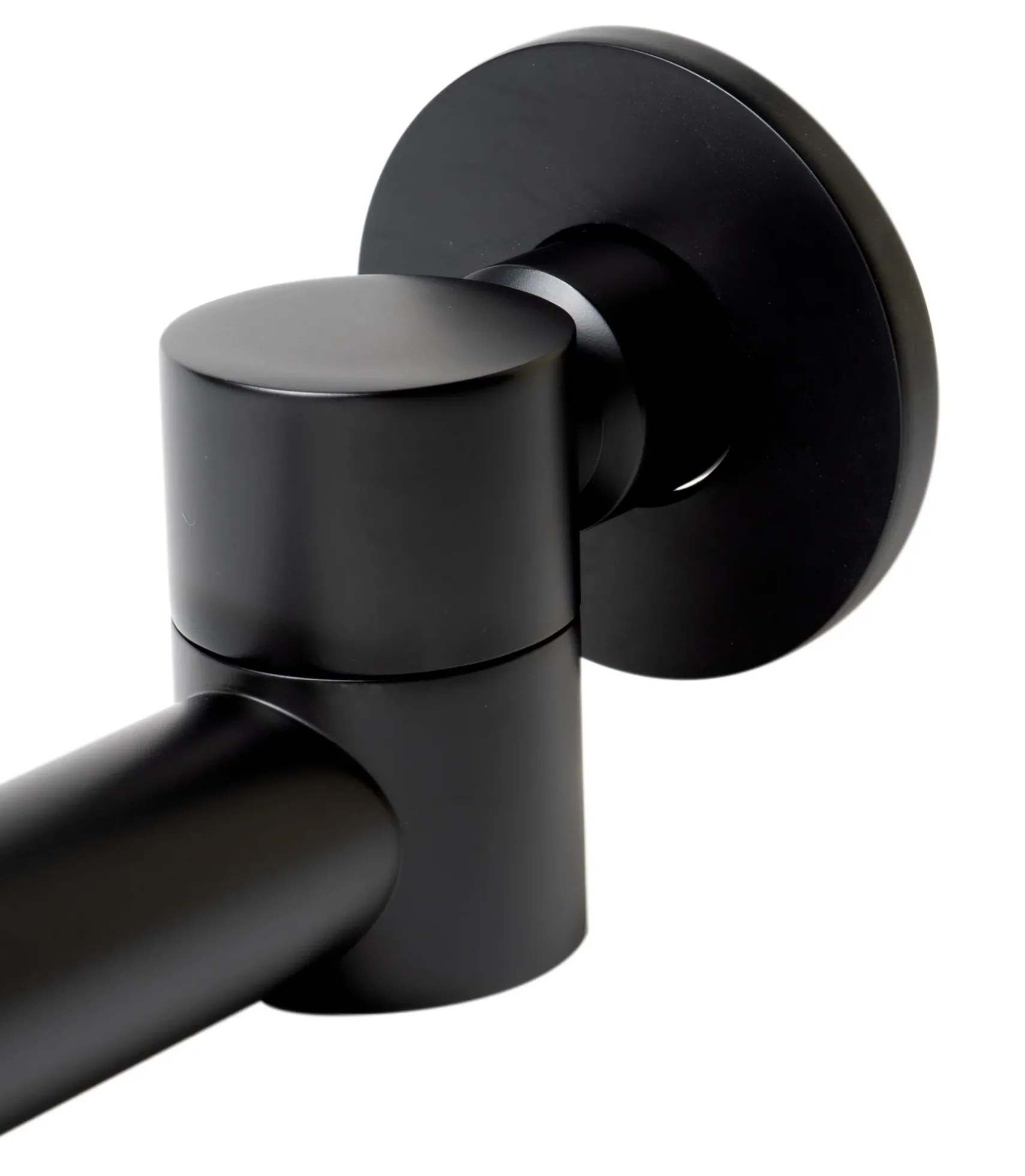 ALFI brand Brass, AB6601-BM Black Matte Round Foldable Tub Spout