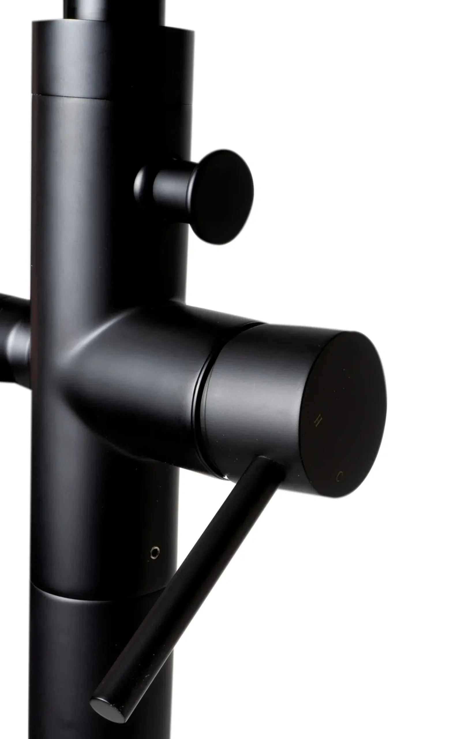 ALFI brand Brass, AB2534-BM Black Matte Single Lever Floor Mounted Tub Filler Mixer w Hand Held Shower Head