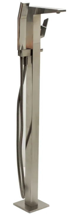 ALFI brand Brass, AB2475-BN Brushed Nickel Single Hole Floor Mounted Tub Filler