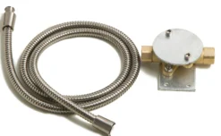 ALFI brand Brass, AB2758-BN Brushed Nickel Floor Mounted Tub Filler + Mixer /w additional Hand Held Shower Head