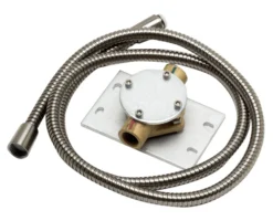 ALFI brand Brass, AB2180-BN Brushed Nickel Single Lever Floor Mounted Tub Filler Mixer w Hand Held Shower Head