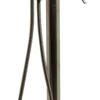ALFI brand Brass, AB2534-BN Brushed Nickel Single Lever Floor Mounted Tub Filler Mixer w Hand Held Shower Head