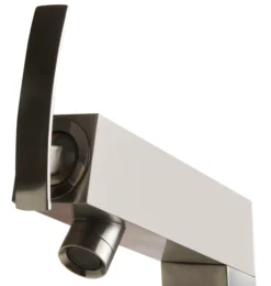 ALFI brand Brass, AB2728-BN Brushed Nickel Floor Mounted Tub Filler + Mixer /w additional Hand Held Shower Head