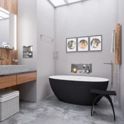 ALFI brand Brass, AB2475-PC Polished Chrome Single Hole Floor Mounted Tub Filler
