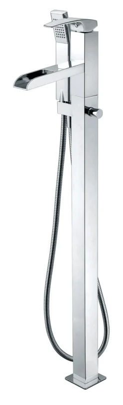 ALFI brand Brass, AB2843-PC Polished Chrome Single Hole Floor Mounted Waterfall Tub Filler