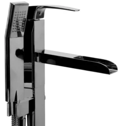 ALFI brand Brass, AB2843-PC Polished Chrome Single Hole Floor Mounted Waterfall Tub Filler