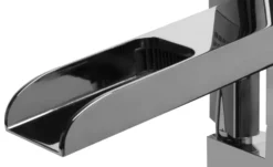 ALFI brand Brass, AB2843-PC Polished Chrome Single Hole Floor Mounted Waterfall Tub Filler