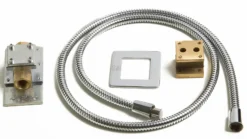ALFI brand Brass, AB2728-PC Polished Chrome Floor Mounted Tub Filler + Mixer /w additional Hand Held Shower Head