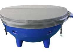 ALFI brand Circle Bathtub, Dark Blue, FireHotTub-DB