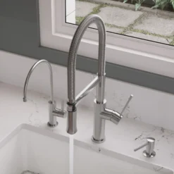 ALFI Brushed Gooseneck Single Hole Faucet, AB2015