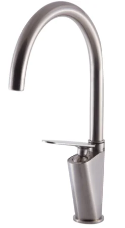 ALFI Brushed Nickel Gooseneck Single Hole Bathroom Faucet, AB3600-BN