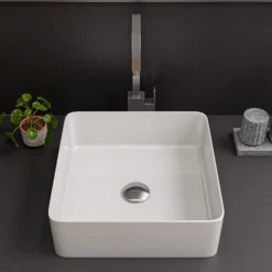 ALFI Brushed Nickel Gooseneck Single Hole Bathroom Faucet, AB3470-BN