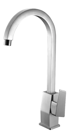 ALFI Brushed Nickel Gooseneck Single Hole Bathroom Faucet, AB3470-BN
