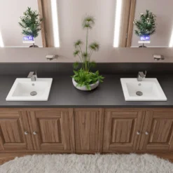 ALFI Brushed Nickel Modern Single Hole Bathroom Faucet, AB1470-BN