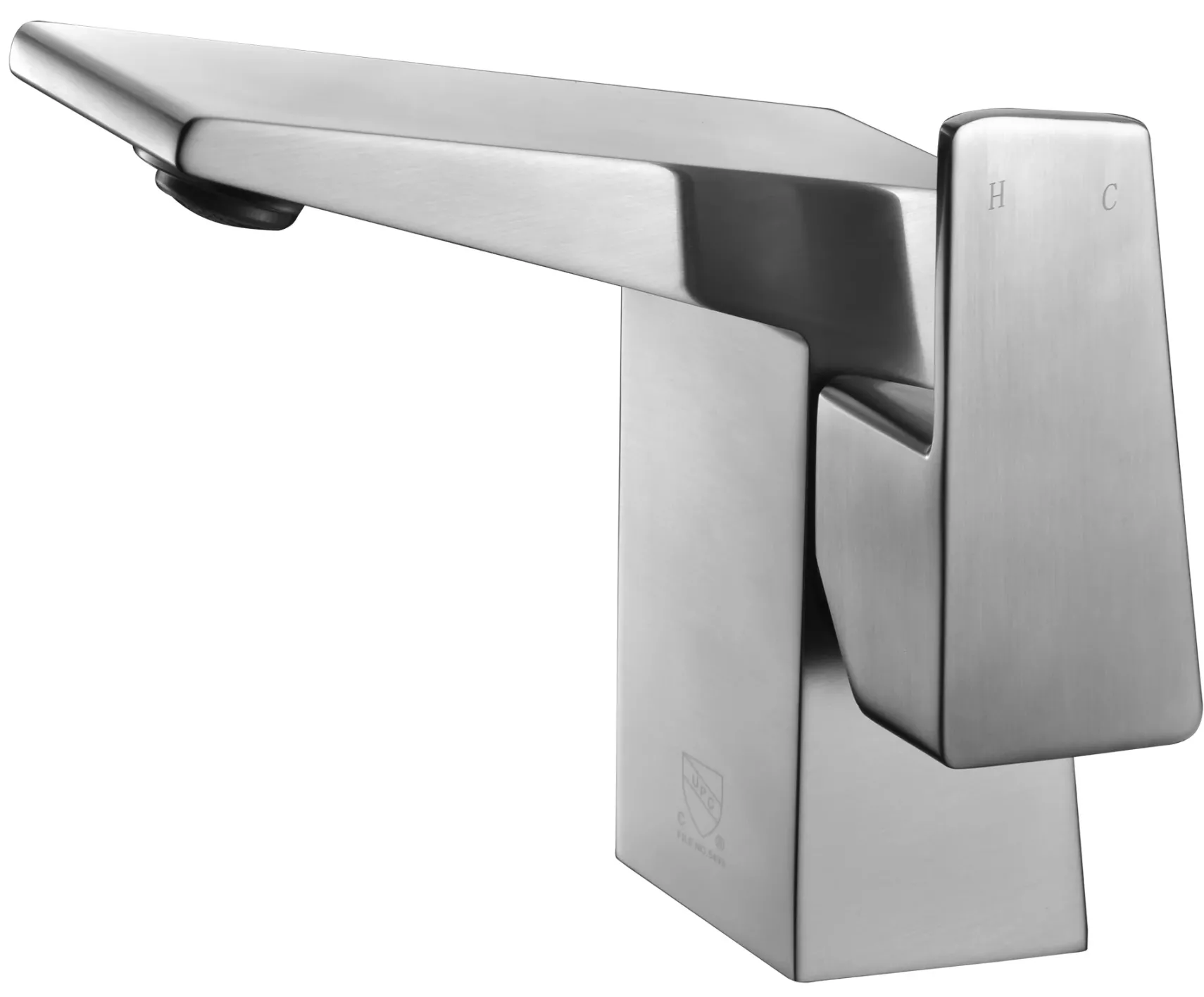ALFI Brushed Nickel Modern Single Hole Bathroom Faucet, AB1470-BN
