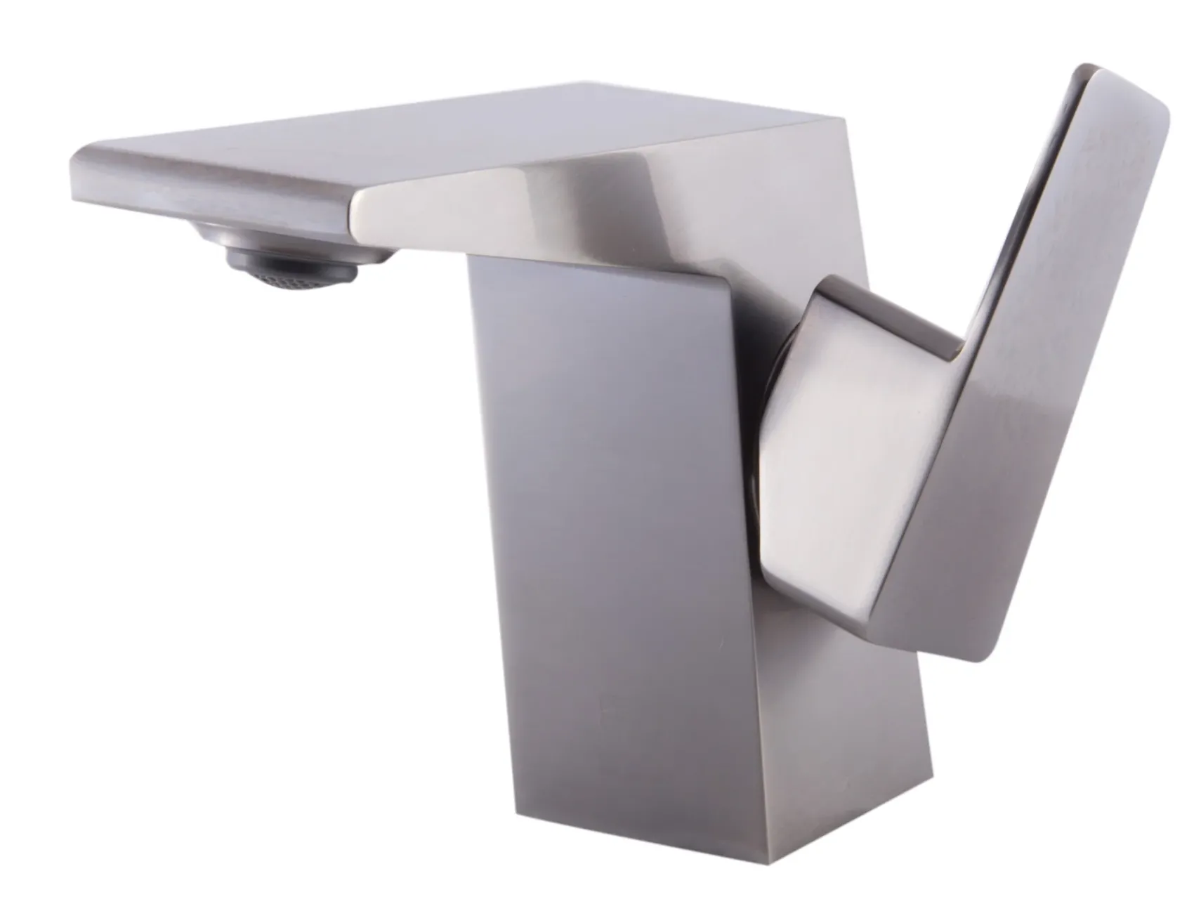ALFI Brushed Nickel Modern Single Hole Bathroom Faucet, AB1470-BN