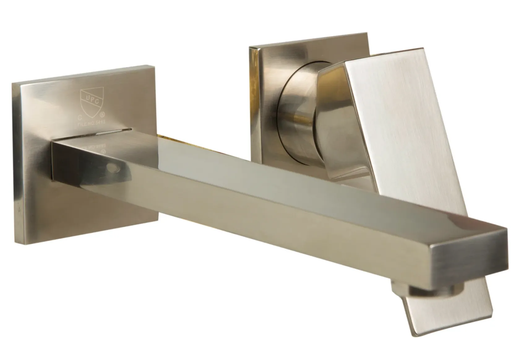 ALFI Brushed Nickel Single Lever Wallmount Bathroom Faucet, AB1468-BN