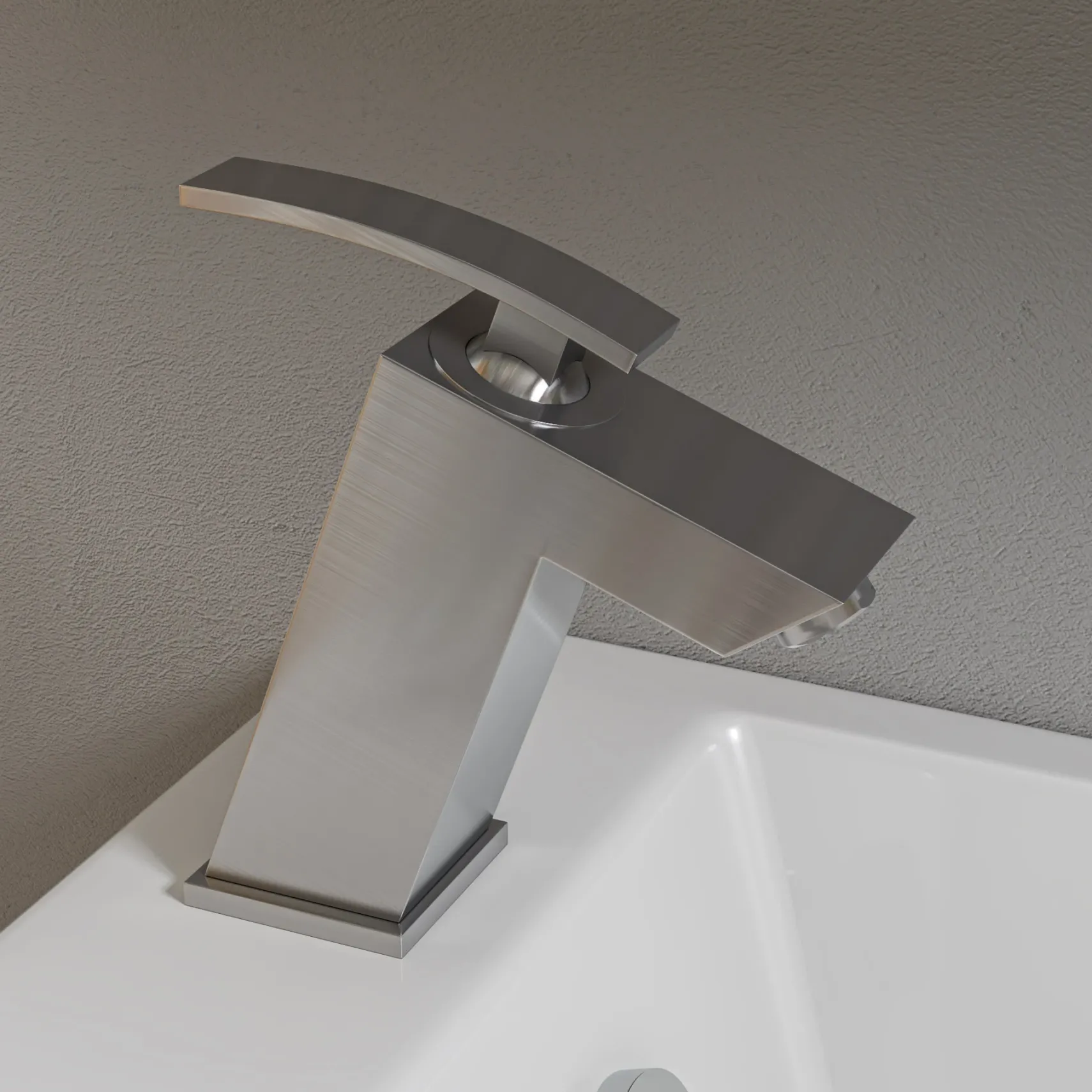 ALFI Brushed Nickel Single Lever Bathroom Faucet, AB1628-BN