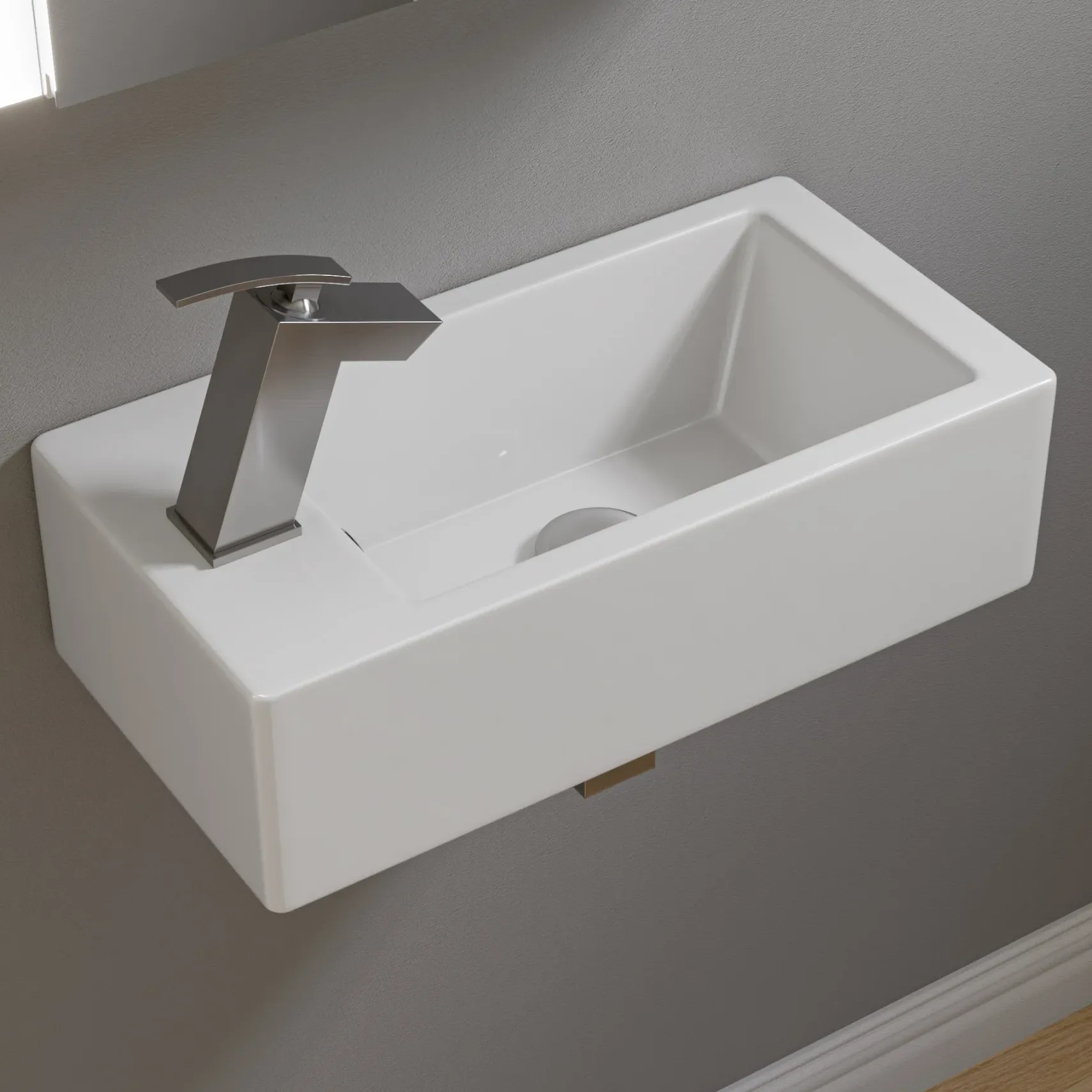 ALFI Brushed Nickel Single Lever Bathroom Faucet, AB1628-BN