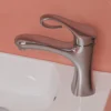 ALFI Brushed Nickel Single Lever Bathroom Faucet, AB1295-BN