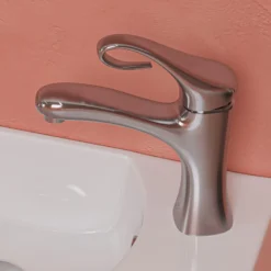 ALFI Brushed Nickel Single Lever Bathroom Faucet, AB1295-BN