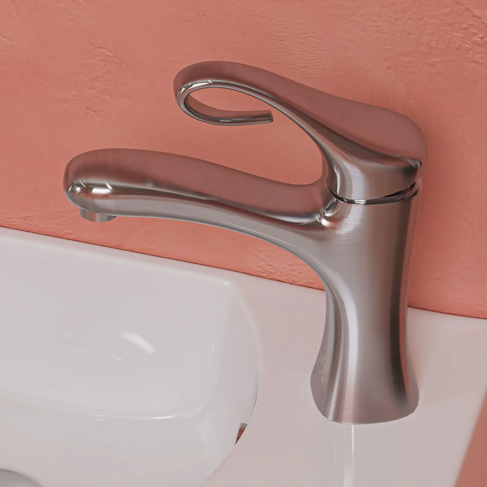 ALFI Brushed Nickel Single Lever Bathroom Faucet, AB1295-BN