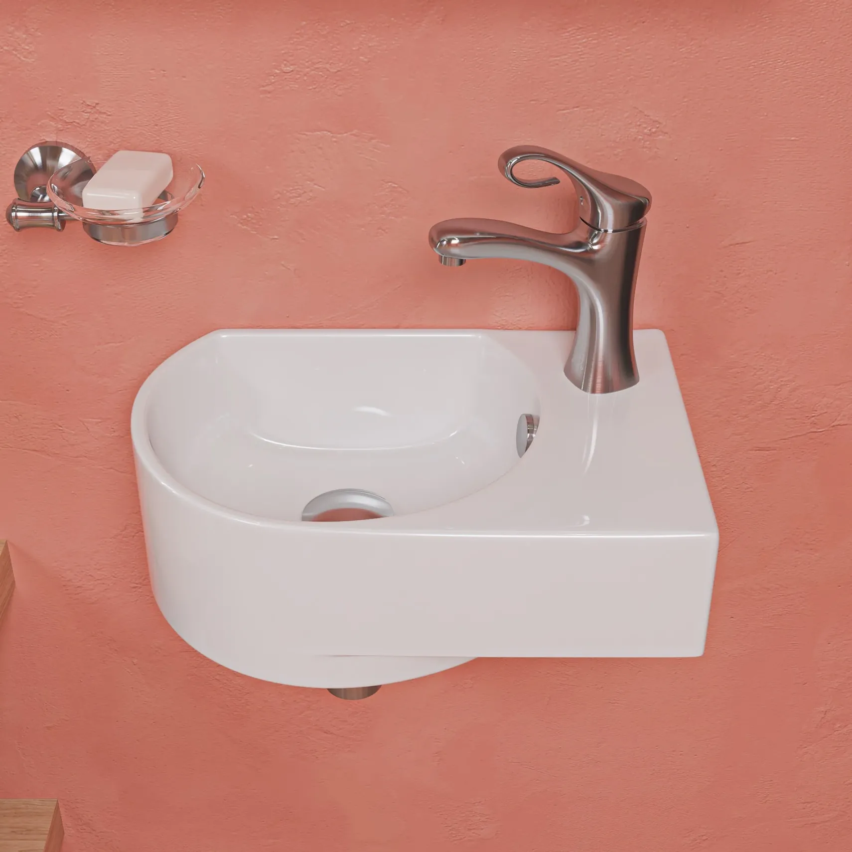 ALFI Brushed Nickel Single Lever Bathroom Faucet, AB1295-BN