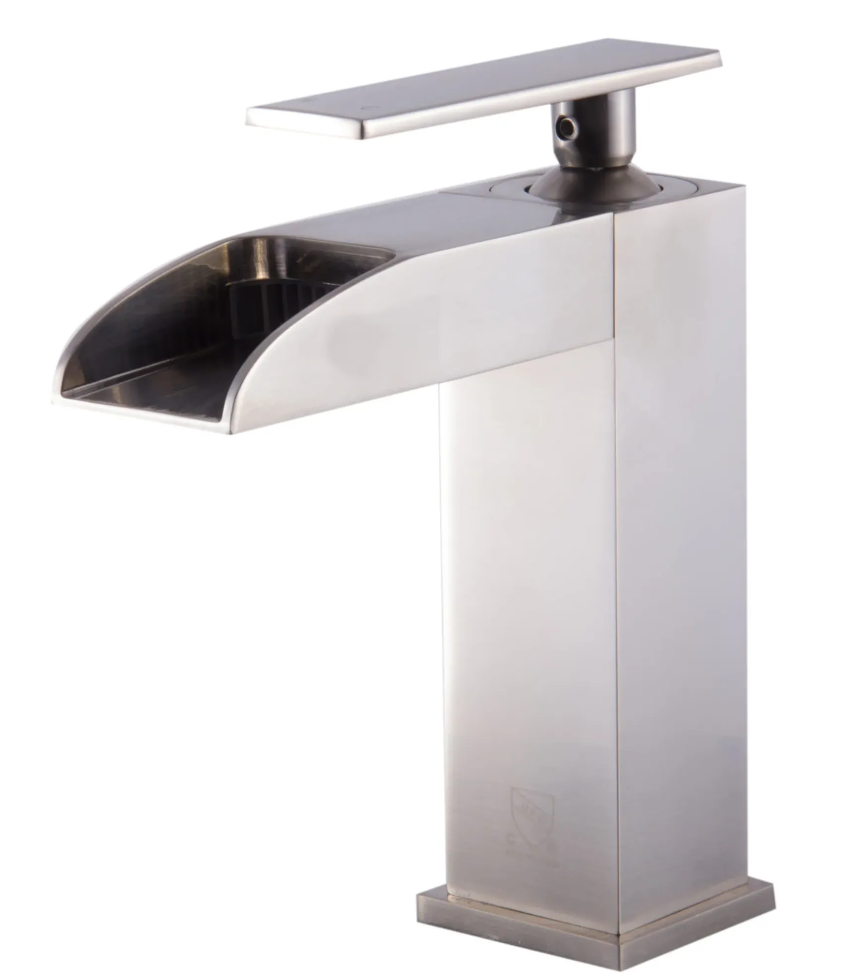 ALFI Brushed Nickel Single Hole Waterfall Bathroom Faucet, AB1598-BN