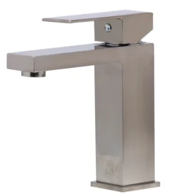 ALFI Brushed Nickel Square Single Lever Bathroom Faucet, AB1229-BN