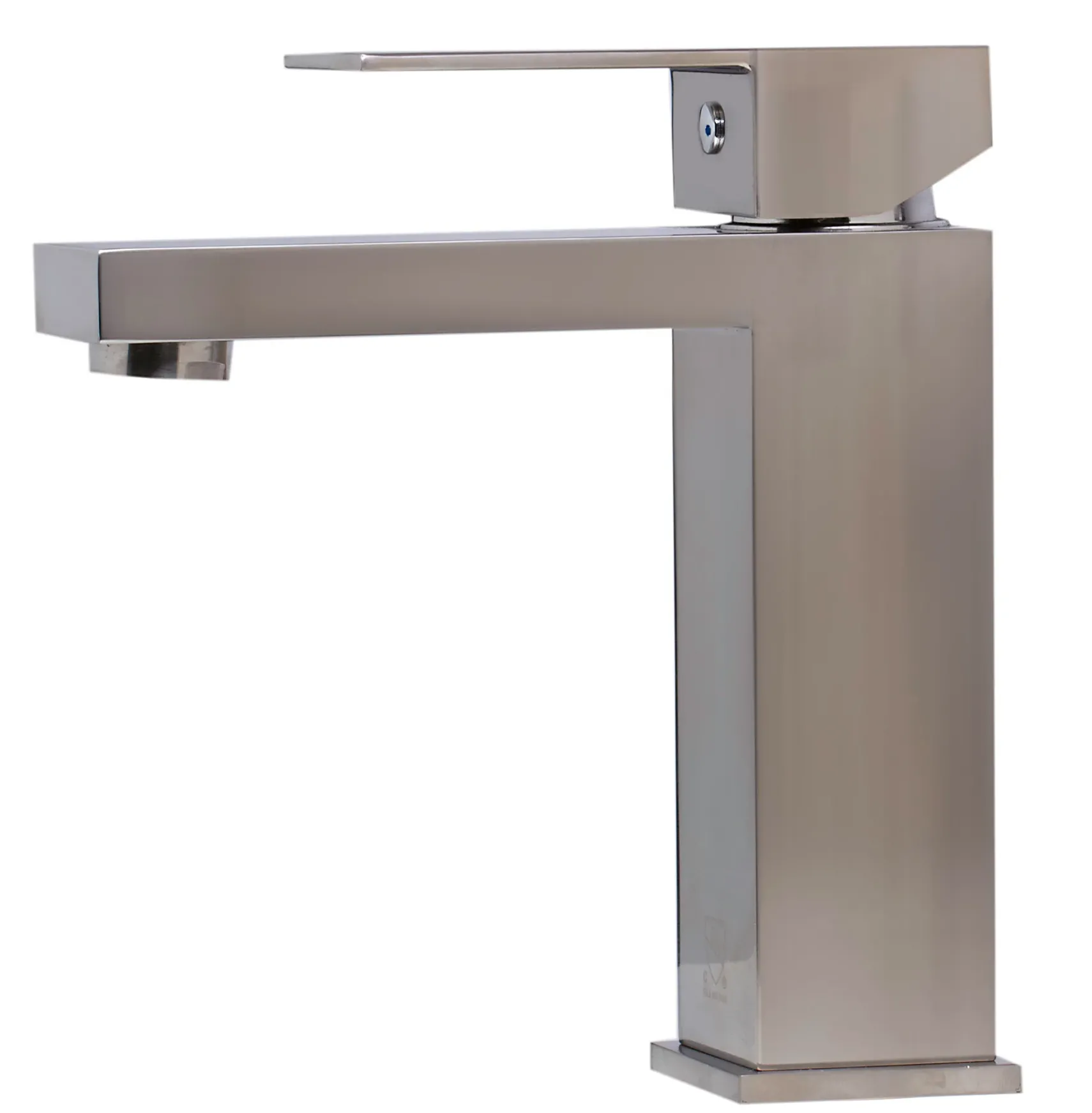 ALFI Brushed Nickel Square Single Lever Bathroom Faucet, AB1229-BN