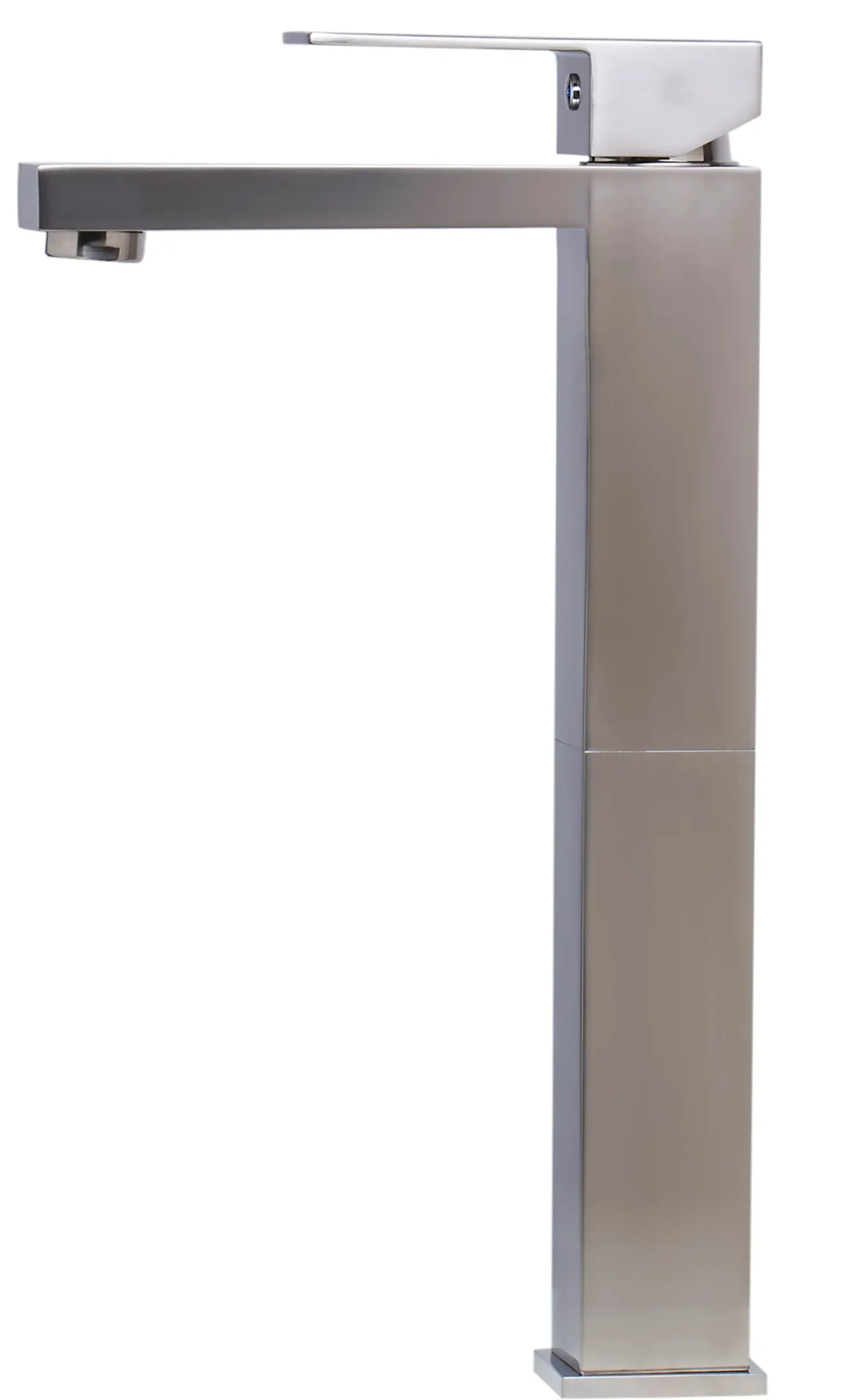ALFI Brushed Nickel Tall Square Single Lever Bathroom Faucet, AB1129-BN
