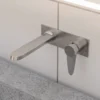 ALFI Brushed Nickel Wall Mounted Modern Bathroom Faucet, AB1772-BN