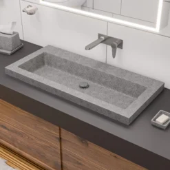 ALFI Brushed Nickel Wall Mounted Modern Bathroom Faucet, AB1772-BN