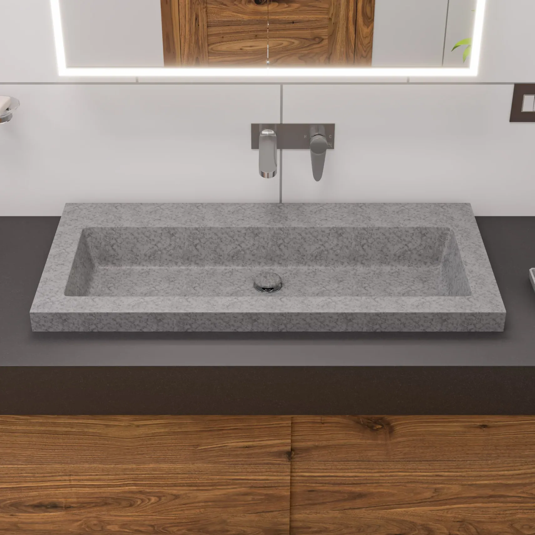 ALFI Brushed Nickel Wall Mounted Modern Bathroom Faucet, AB1772-BN