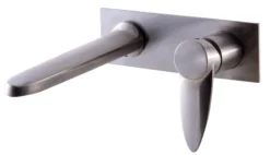 ALFI Brushed Nickel Wall Mounted Modern Bathroom Faucet, AB1772-BN