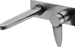 ALFI Brushed Nickel Wall Mounted Modern Bathroom Faucet, AB1772-BN