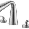 ALFI Brushed Nickel Widespread Cone Waterfall Bathroom Faucet, AB1790-BN