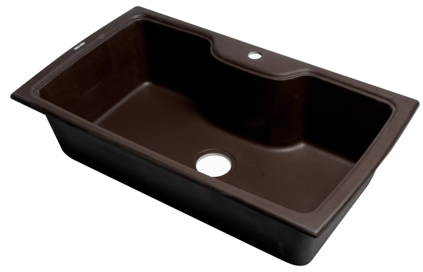 ALFI Chocolate 35" Drop-In Single Bowl Granite Composite Kitchen Sink, AB3520DI-C