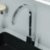 ALFI Polished Chrome Gooseneck Single Hole Bathroom Faucet, AB3470-PC