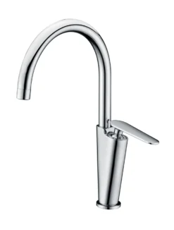 ALFI Polished Chrome Gooseneck Single Hole Bathroom Faucet, AB3600-PC