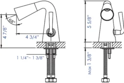 ALFI Polished Chrome Single Hole Cone Waterfall Bathroom Faucet, AB1788-PC