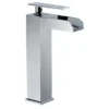ALFI Polished Chrome Single Hole Tall Waterfall Bathroom Faucet, AB1597-PC