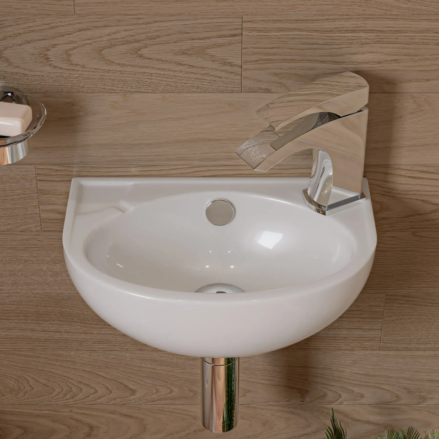 ALFI Polished Chrome Single Lever Bathroom Faucet, AB1586-PC