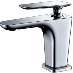 ALFI Polished Chrome Single Hole Modern Bathroom Faucet, AB1779-PC
