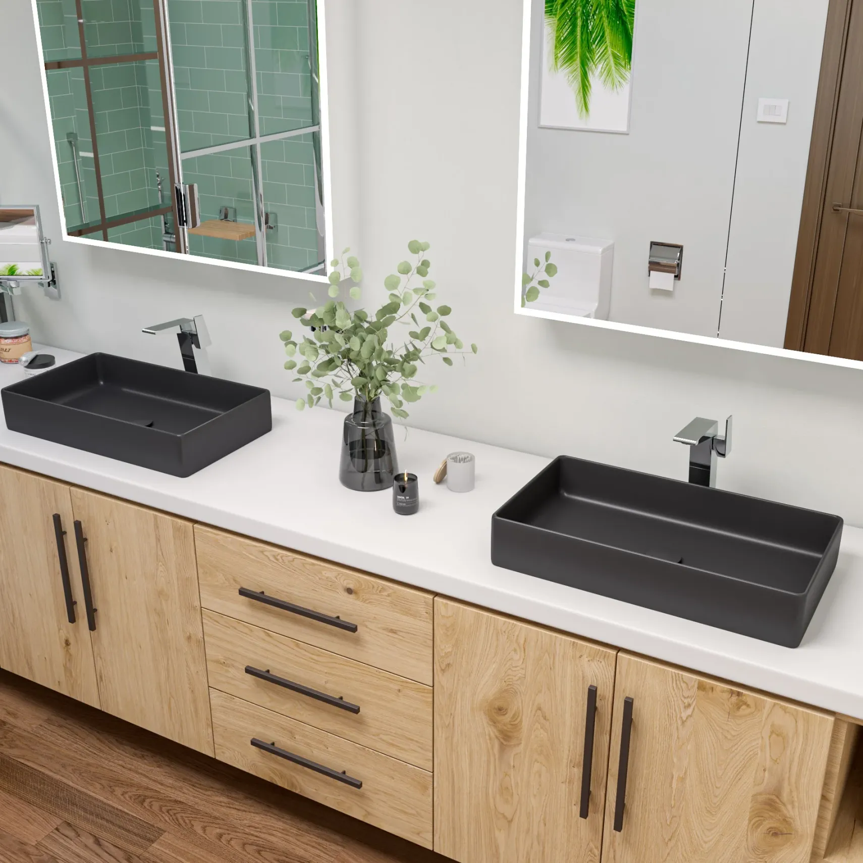 ALFI Polished Chrome Single Hole Tall Bathroom Faucet, AB1475-PC